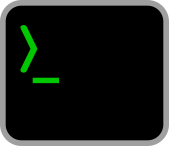 drawing of a Linux terminal or console